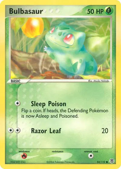 Bulbasaur - 54/112 - Ex FireRed & LeafGreen