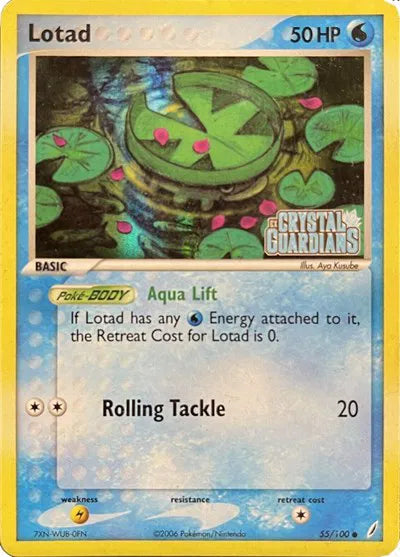 Lotad - 055/100 - EX Crystal Guardians - Reverse Holofoil - Deck Exclusives