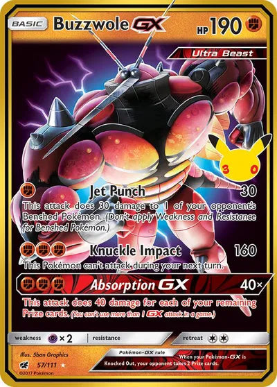 Buzzwole GX - 57/111 - 30th Celebration - Classic Collection