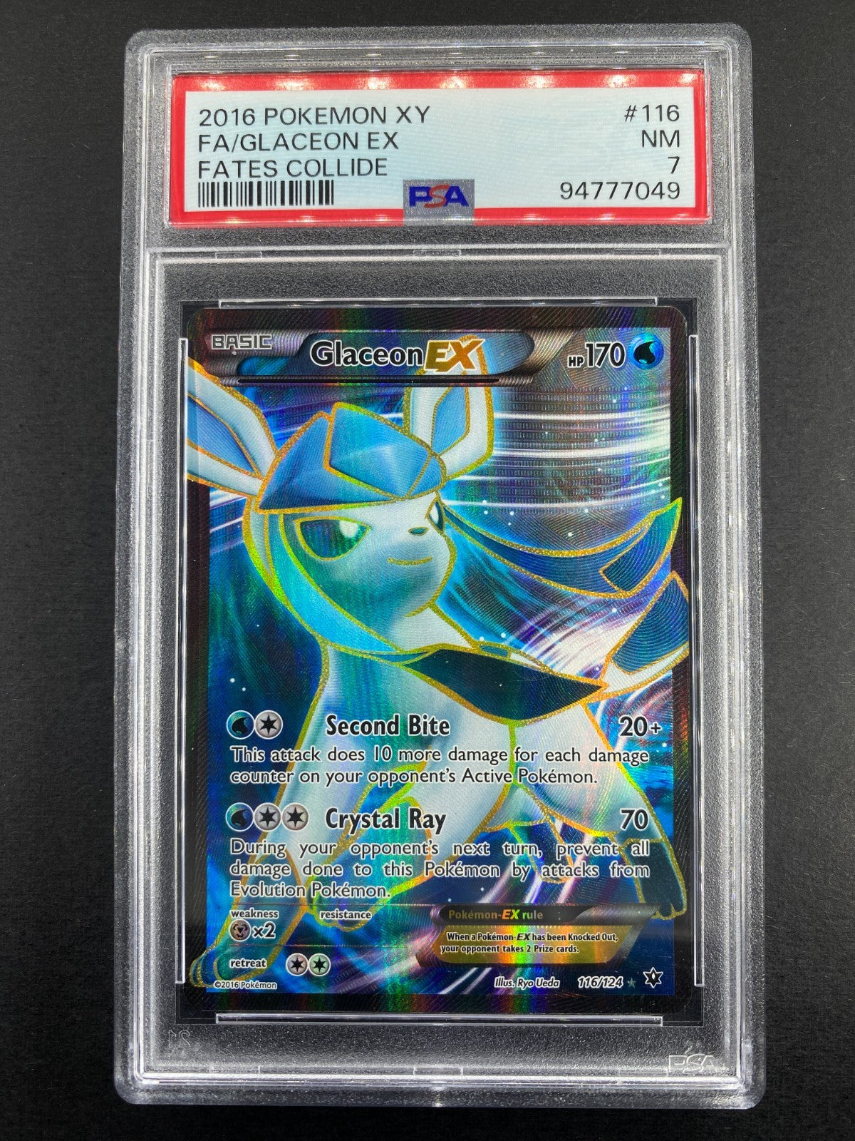 Glaceon EX - 116/124 - XY - Fates Collide - PSA 7