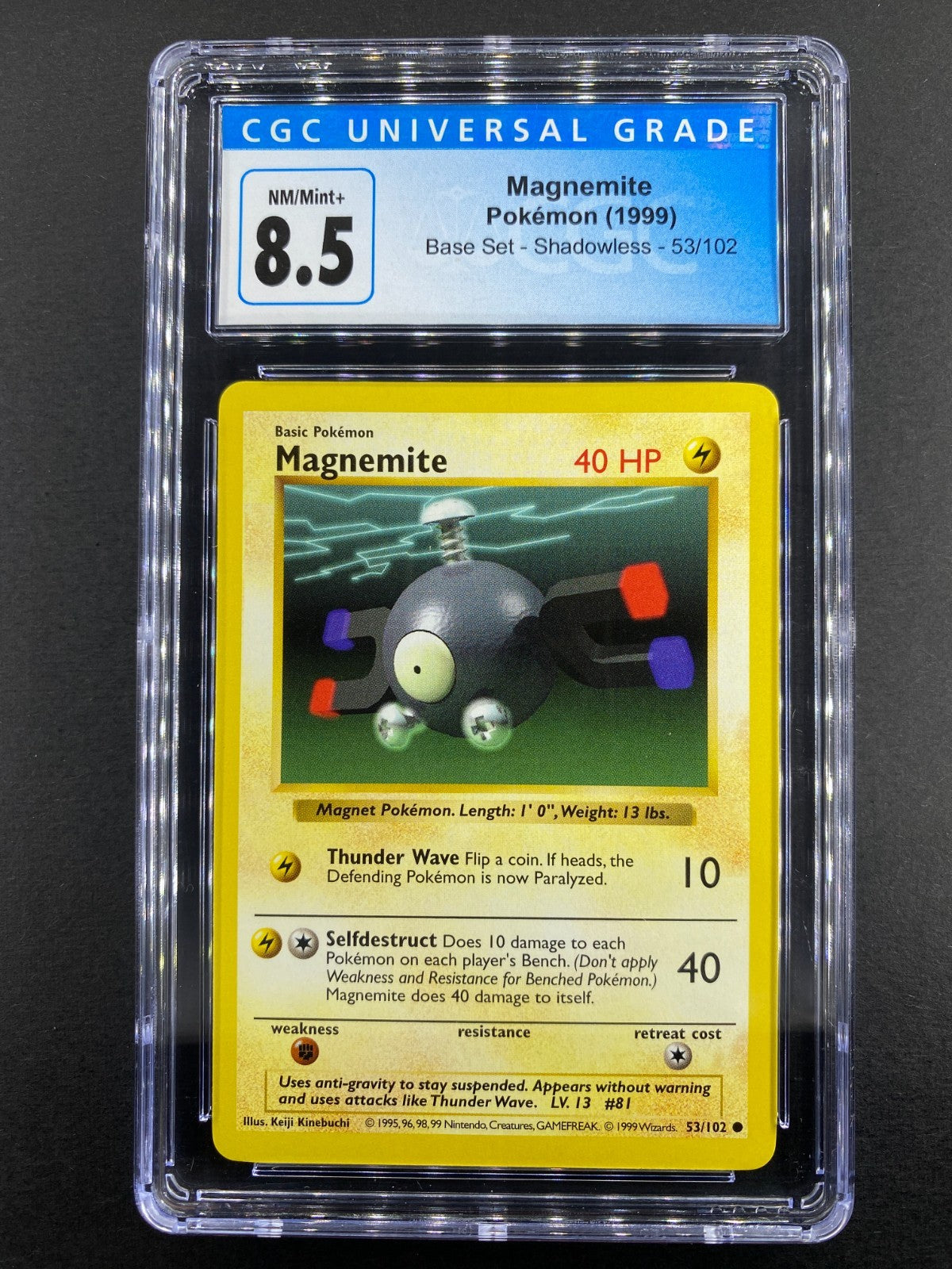Magnemite - 53/102 - Base Set - CGC 8.5