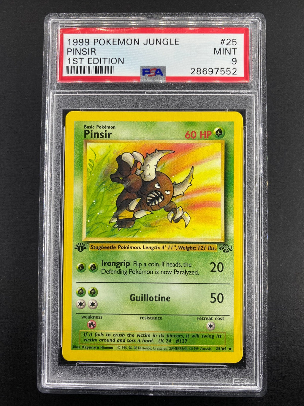 Pinsir - 25/64 - Jungle - 1st Edition - PSA 9