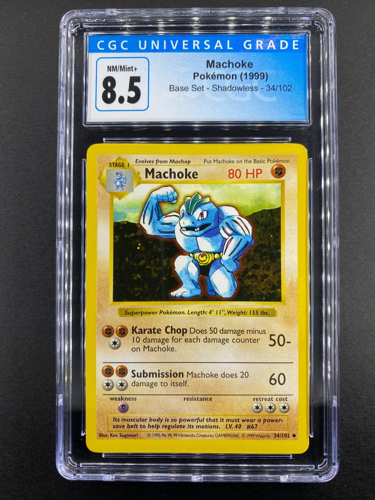 Machoke - 34/102 - Base Set - CGC 8.5