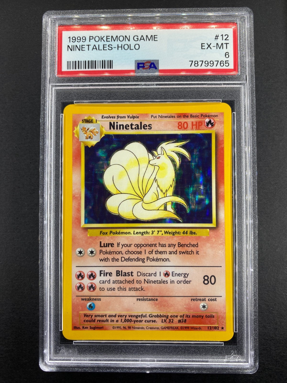 Ninetales - 12/102 - Base Set - PSA 6