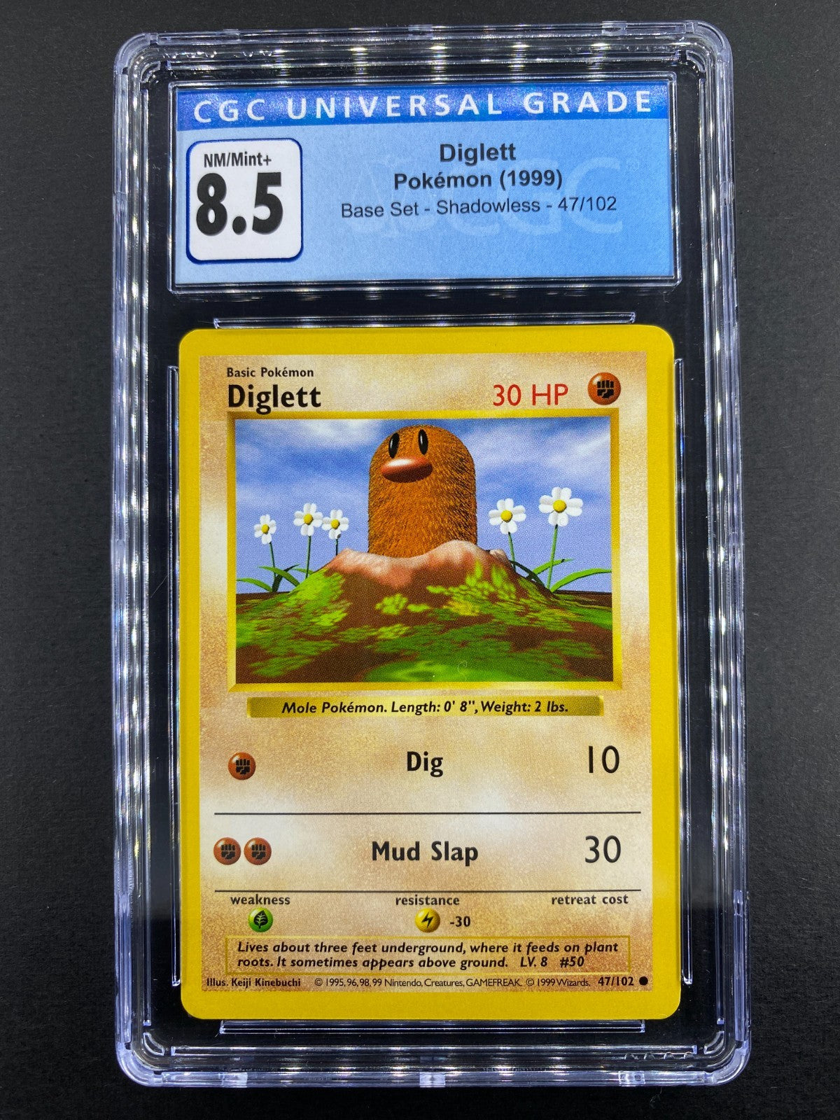 Diglett - 47/102 - Base Set - CGC 8.5
