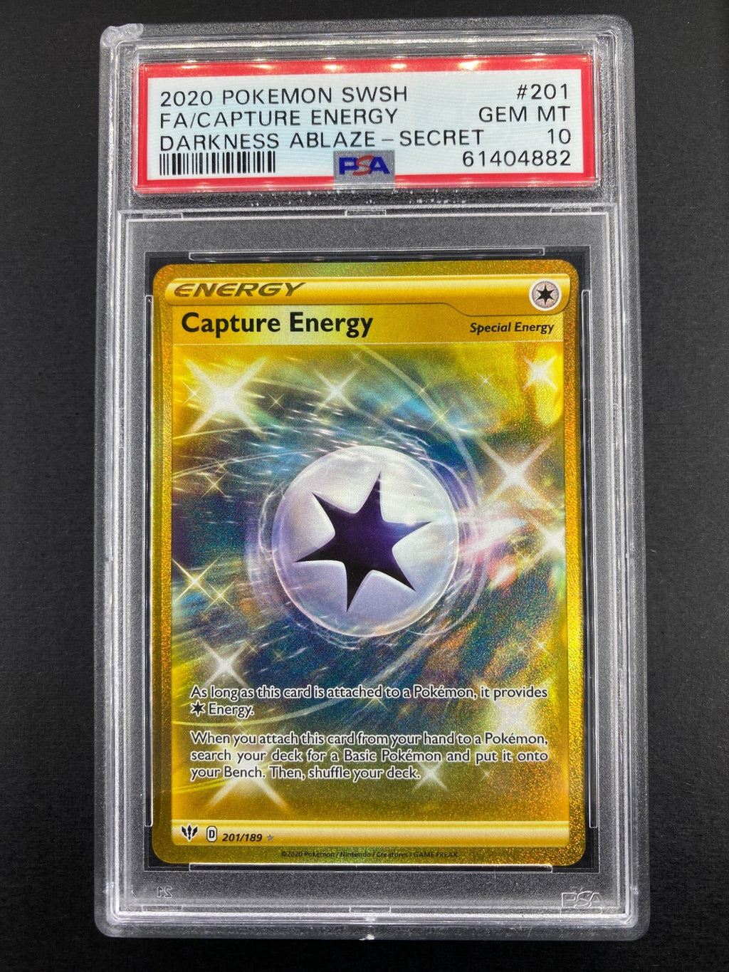 Capture Energy - 201/189 - Darkness Ablaze - PSA 10