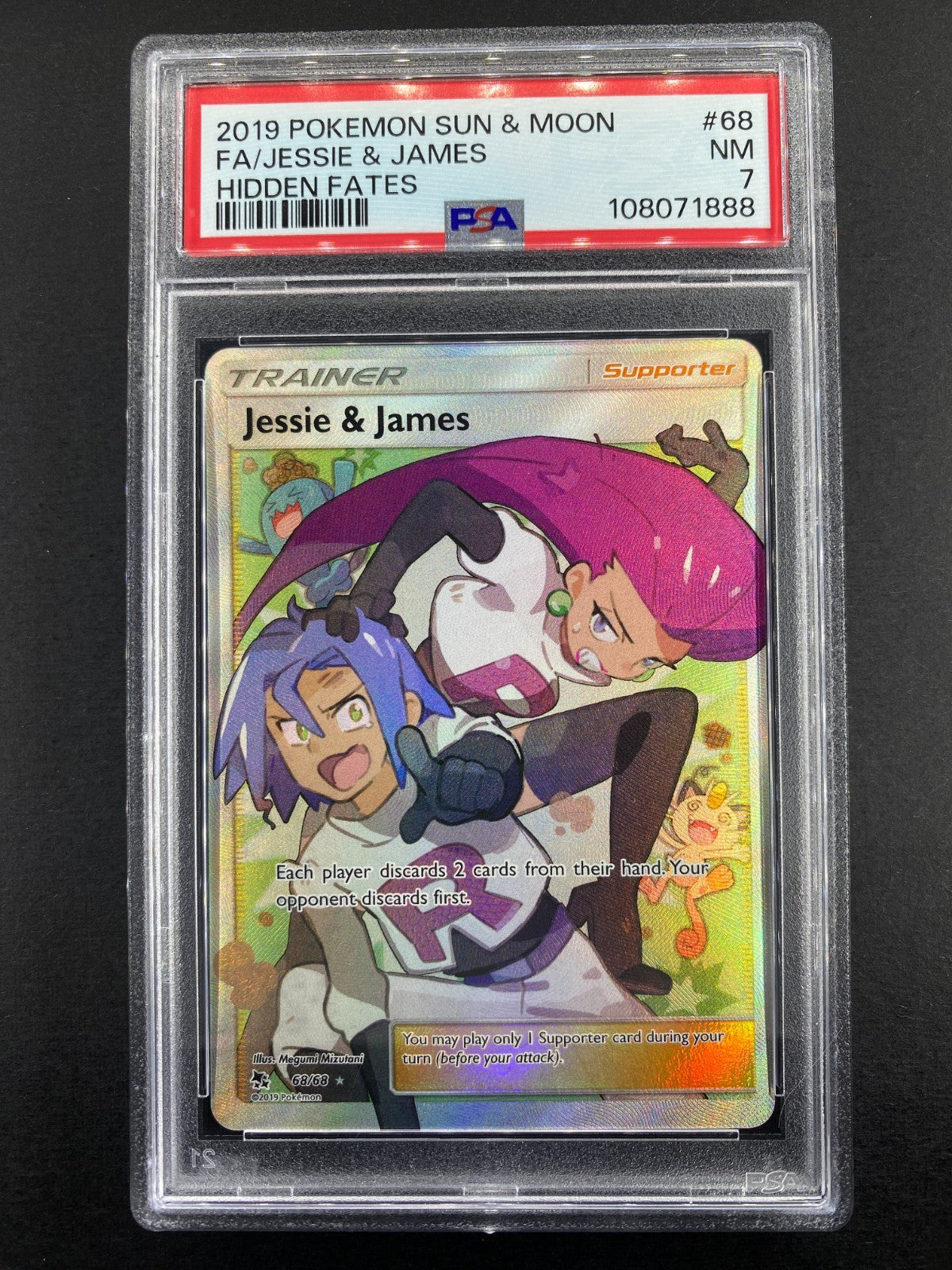 Jessie & James - 68/68 - Hidden Fates - PSA 7
