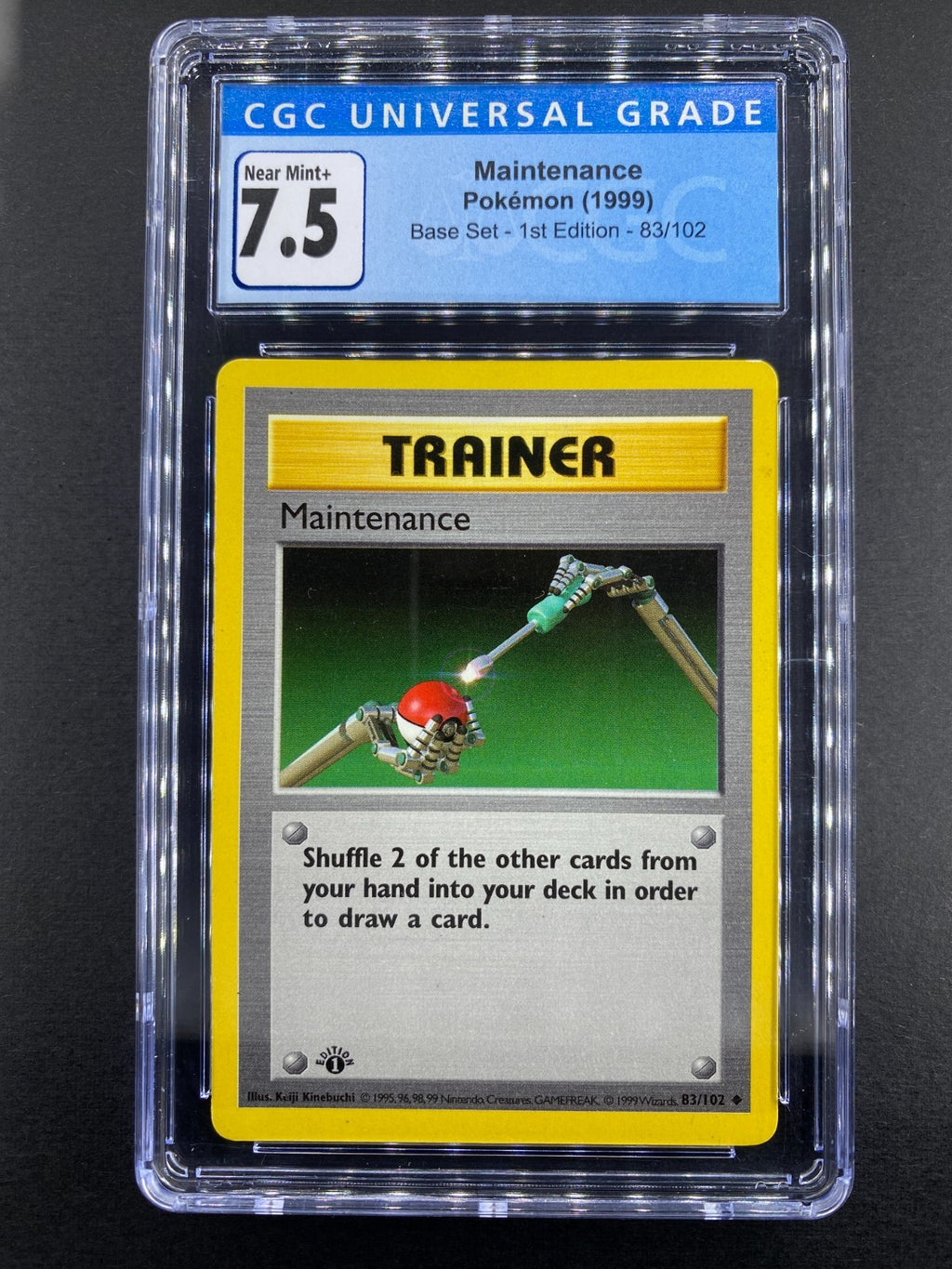 Maintenance - 83/102 - Base Set - 1st Edition - Shadowless - CGC 7.5