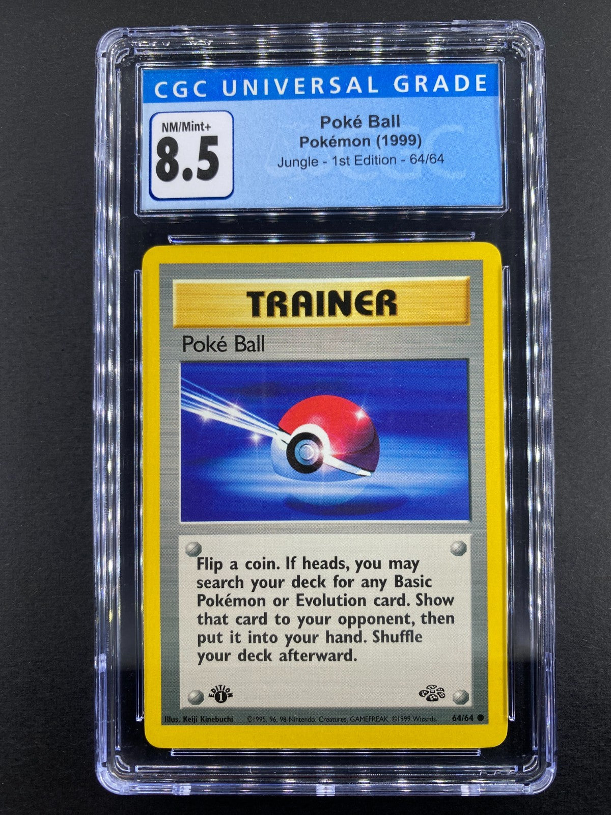 Poke Ball - 64/64 - Jungle - 1st Edition - CGC 8.5