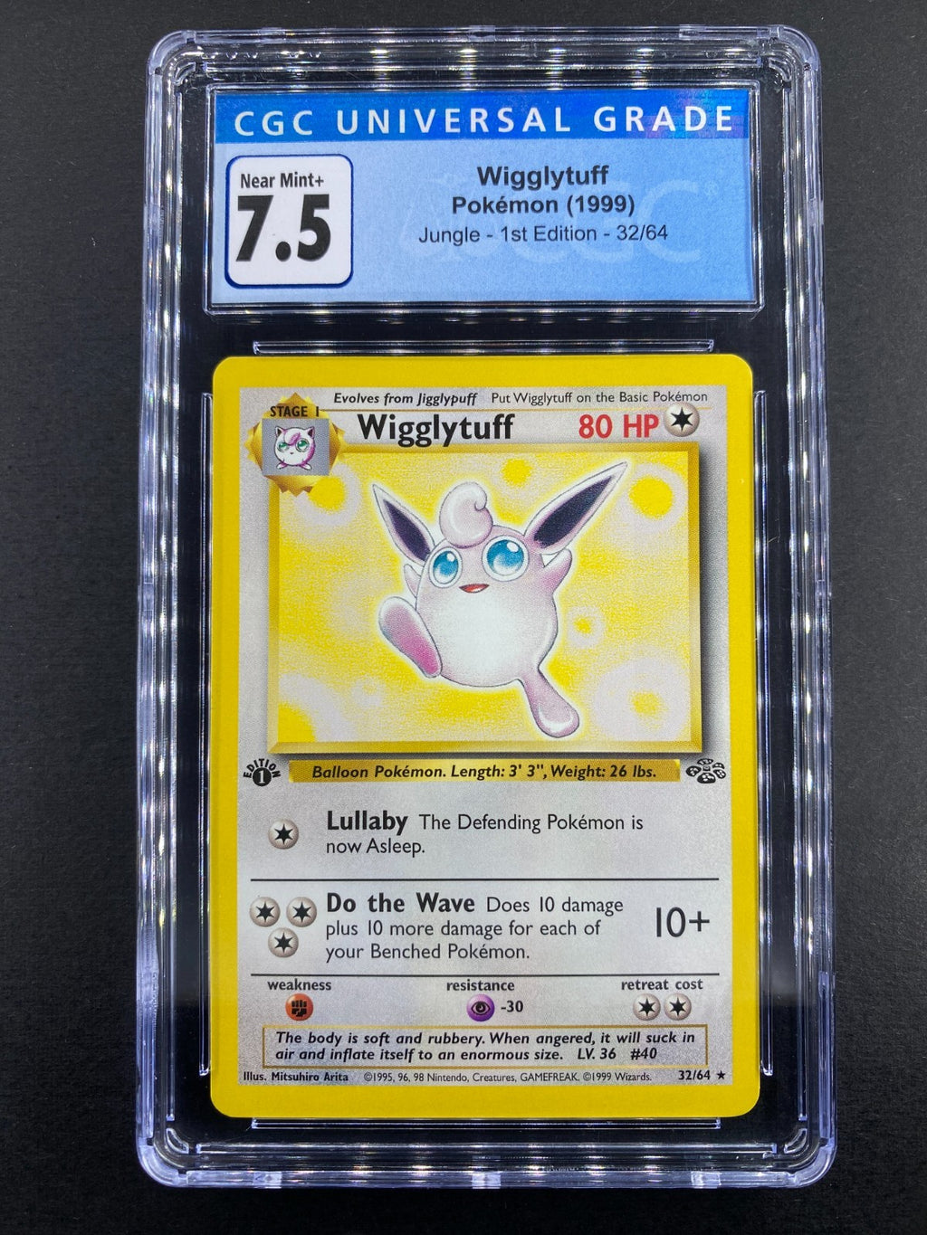 Wigglytuff - 32/64 - Jungle - 1st Edition - CGC 7.5