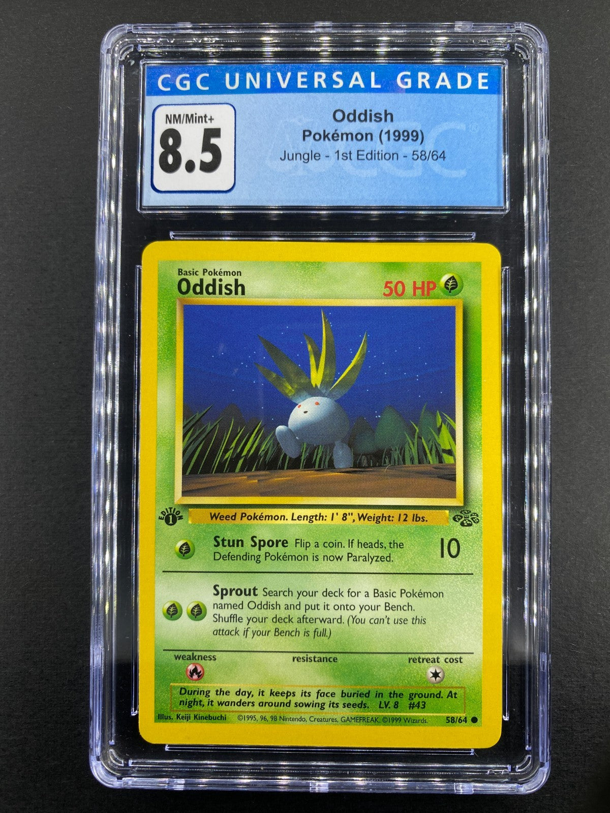 Oddish - 58/64 - Jungle - 1st Edition - CGC 8.5