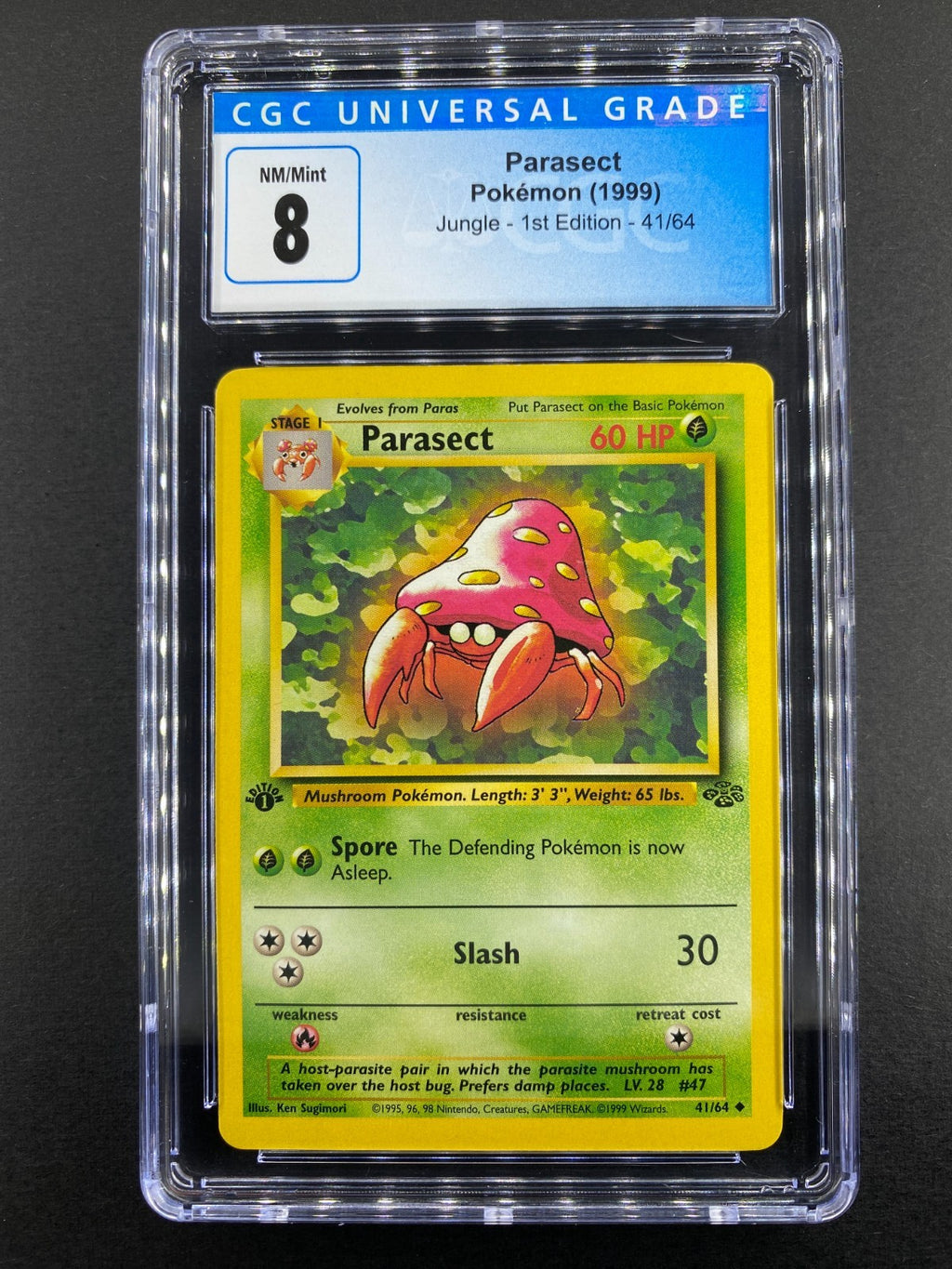 Parasect - 41/64 - Jungle - 1st Edition - CGC 8