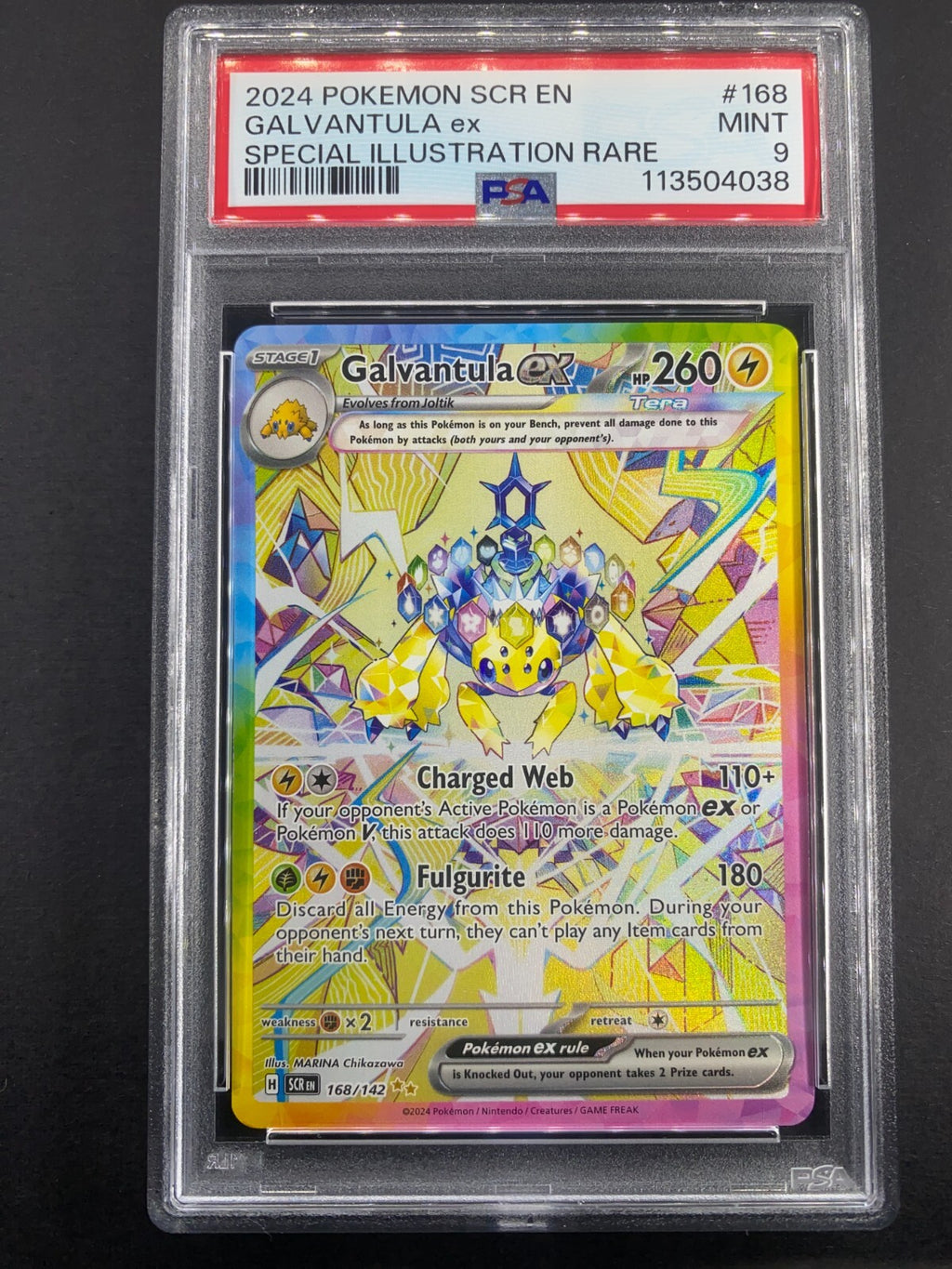 Galvantula ex - 168/142 - Stellar Crown - PSA 9