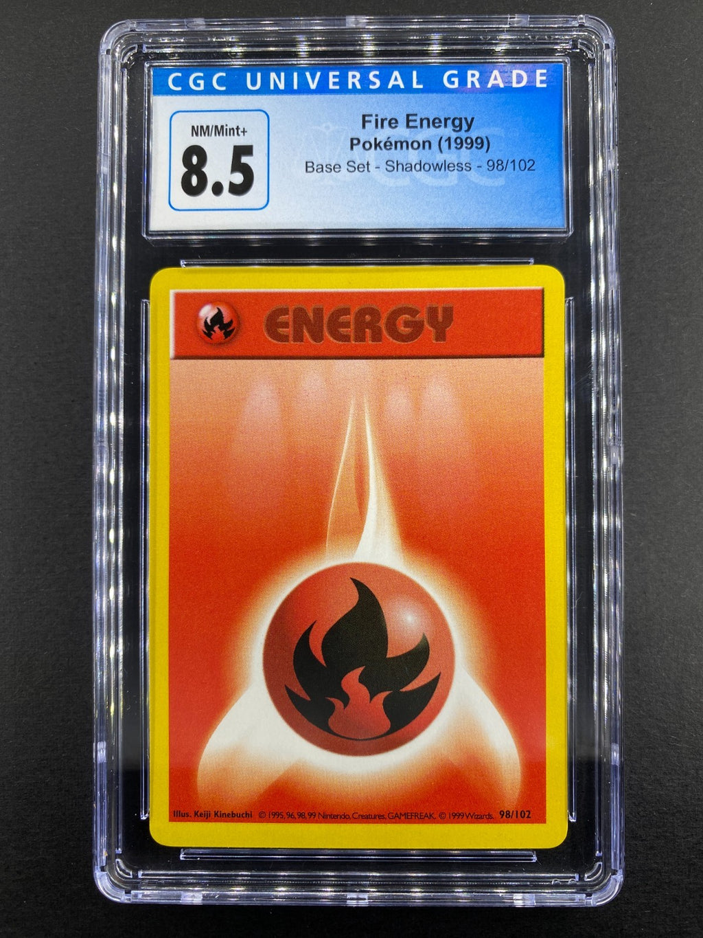 Fire Energy - 99/102 - Base Set - Shadowless - CGC 8.5