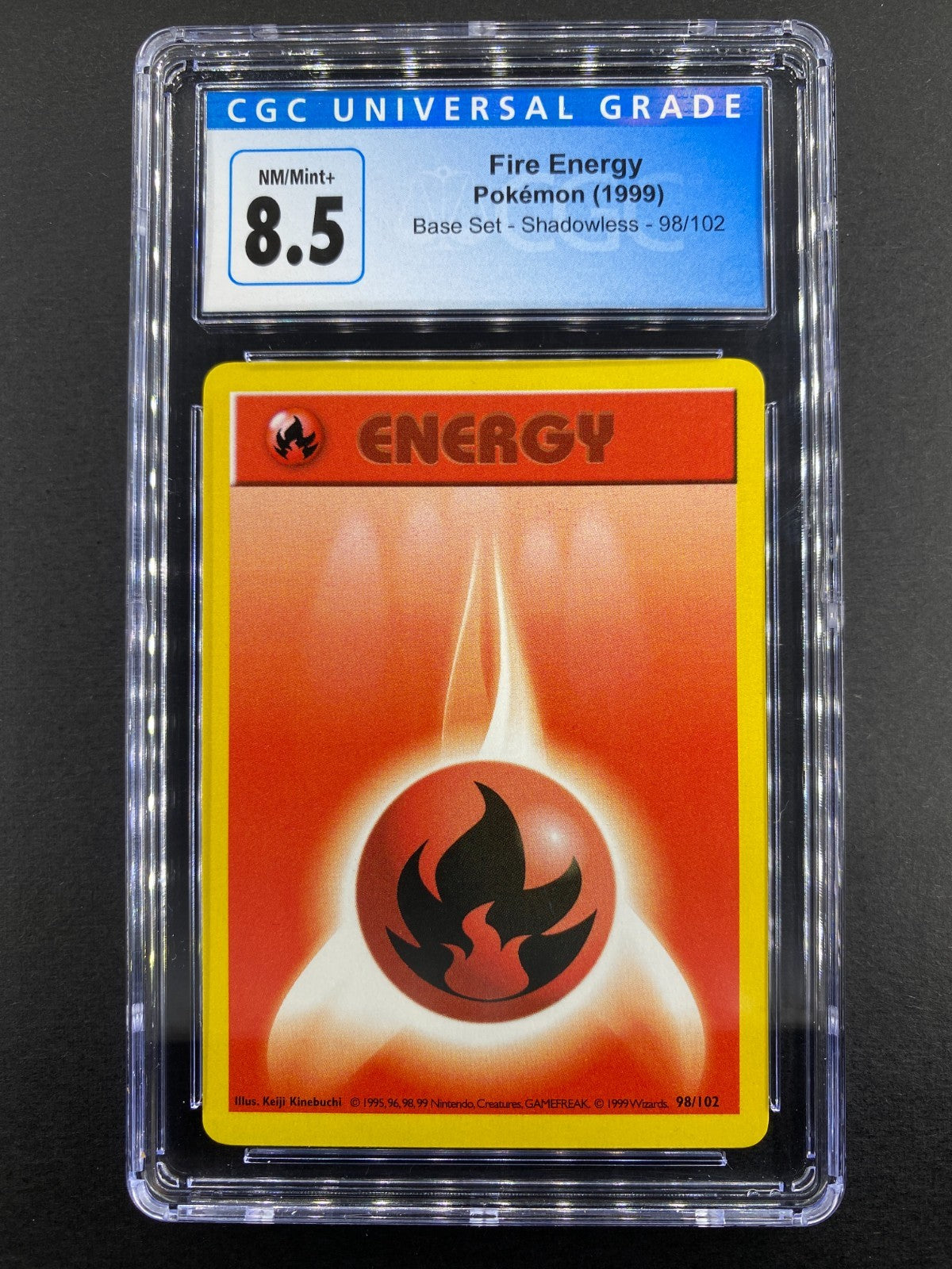 Fire Energy - 99/102 - Base Set - Shadowless - CGC 8.5