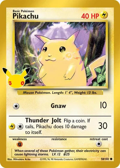 Pikachu - 58/102 - 30th Celebration - Classic Collection