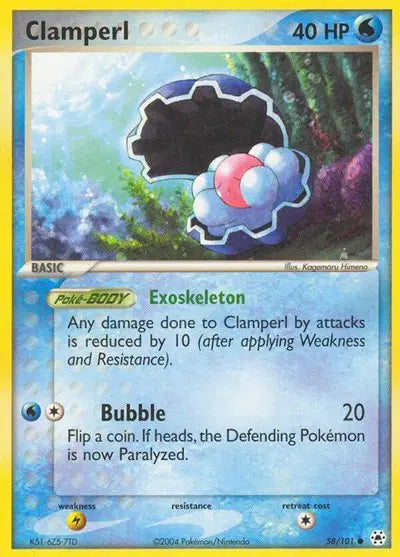 Clamperl - 58/101 - EX Hidden Legends