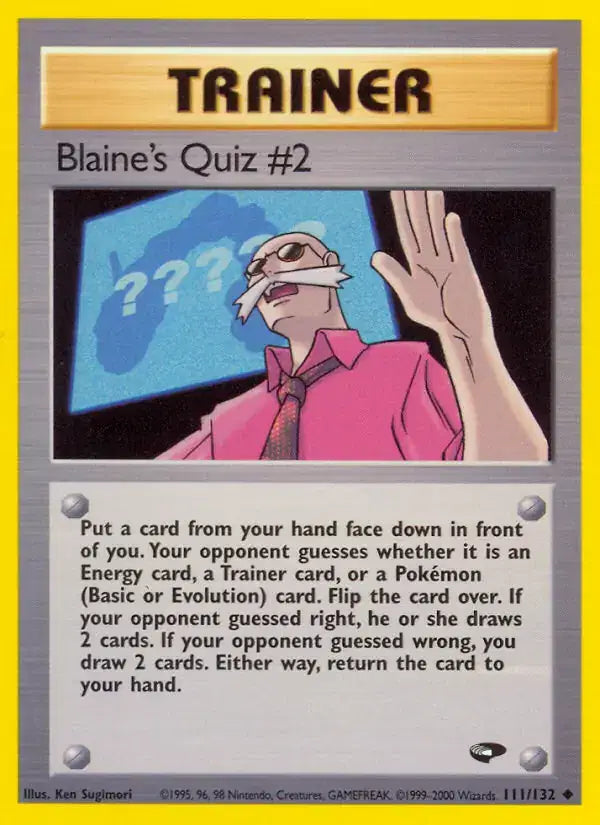 Blaine's Quiz #2 - 111/132 - Gym Challenge