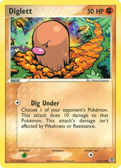 Diglett - 61/112 - Ex FireRed & LeafGreen