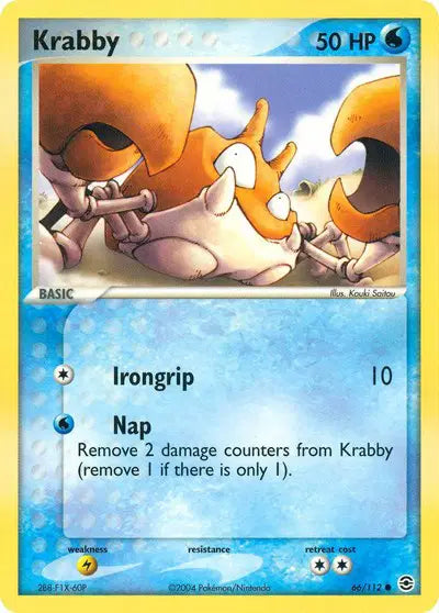 Krabby - 66/112 - Ex FireRed & LeafGreen