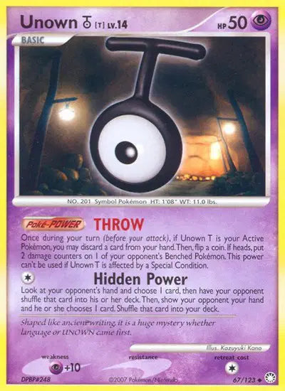 Unown T - 67/123 - Mysterious Treasures