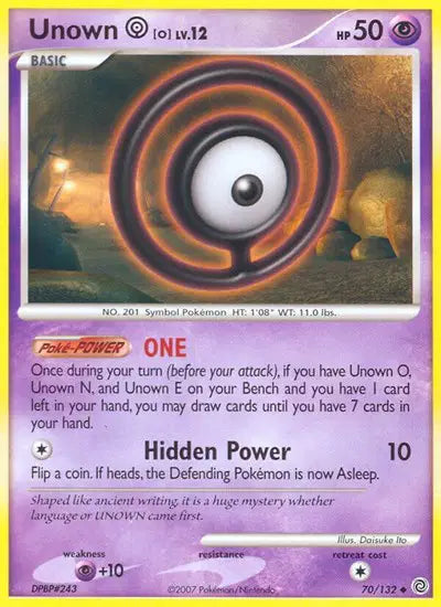 Unown O - 70/132 - Secret Wonders