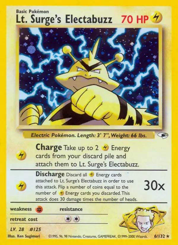 Lt. Surge's Electabuzz - 6/132 - Gym Heroes