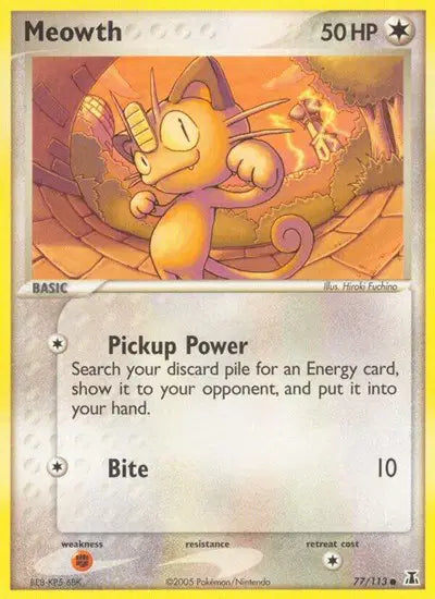 Meowth - 77/113 - Delta Species