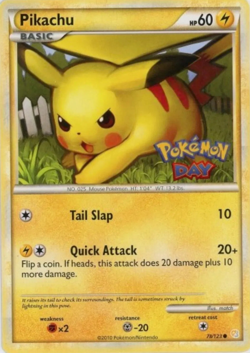 Pokemon Day Pikachu - 78/123 - HGSS - Miscellaneous Cards & Products
