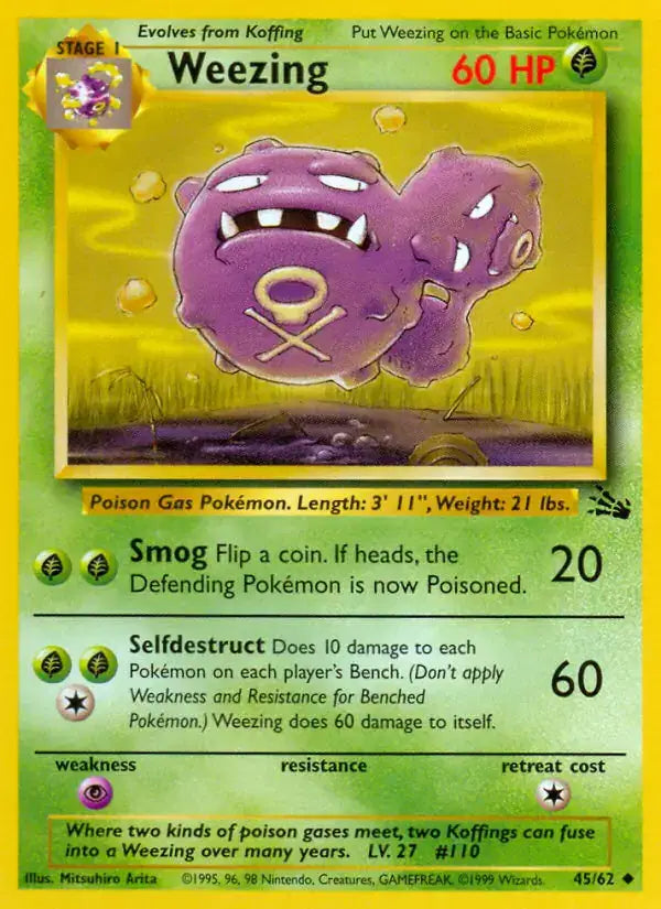 Weezing - 45/62 - Fossil