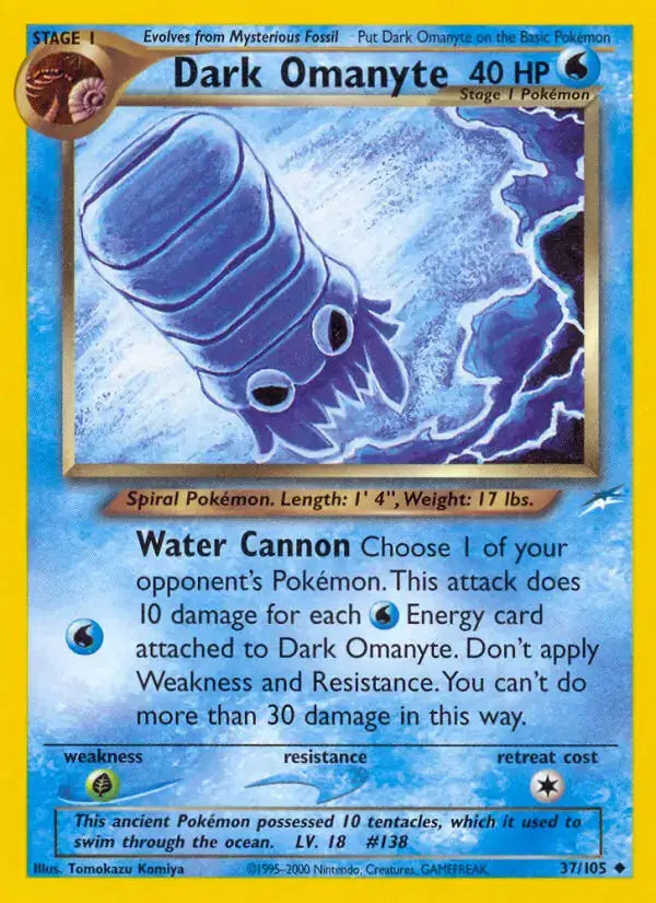 Dark Omanyte - 37/105 - Neo Destiny