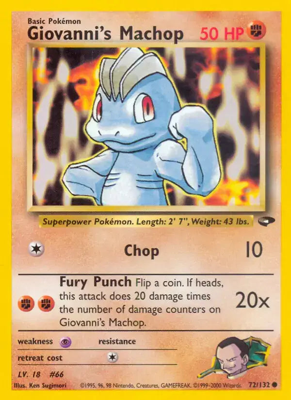 Giovanni's Machop - 72/132 - Gym Challenge