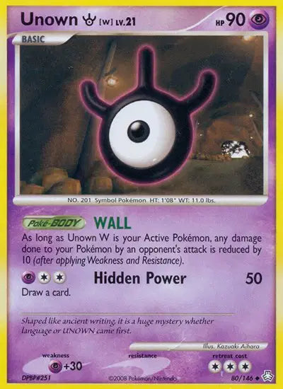 Unown W - 80/146 - Legends Awakened