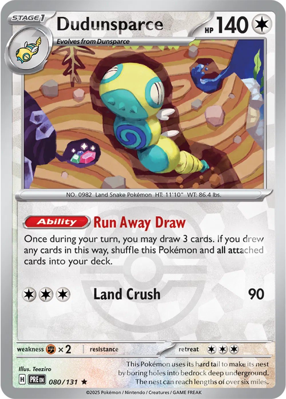 Dudunsparce - 080/131 - Prismatic Evolutions