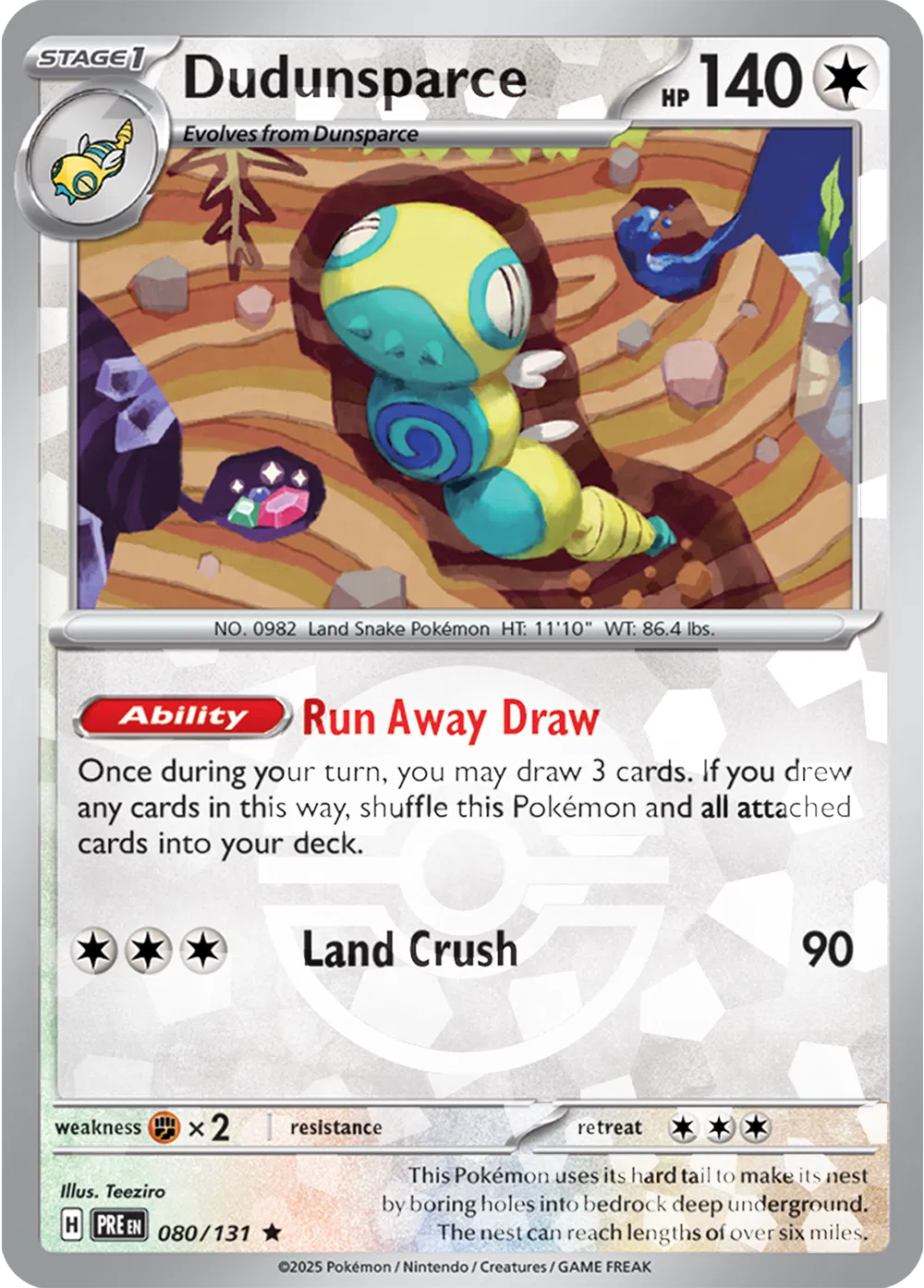 Dudunsparce - 080/131 - Prismatic Evolutions
