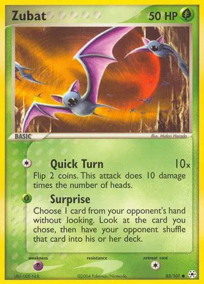 Zubat - 83/101 - EX Hidden Legends