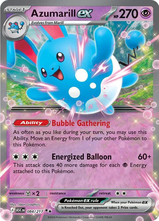 Azumarill ex - 084/217 - Ascended Heroes
