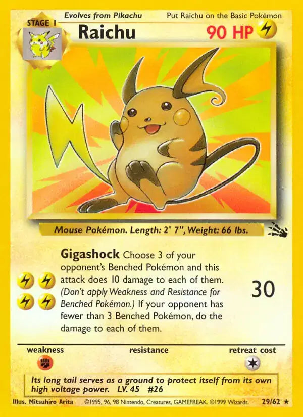 Raichu - 29/62 - Fossil