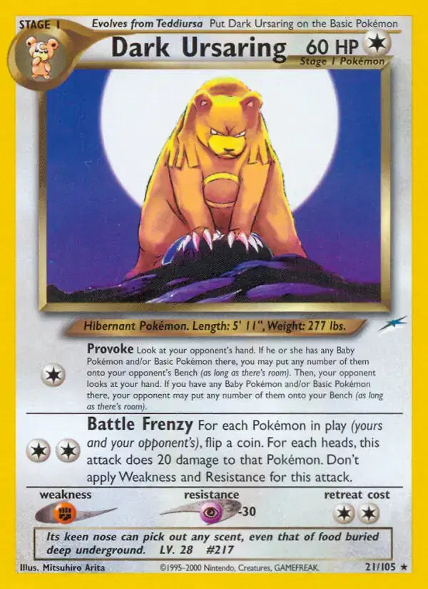 Dark Ursaring - 21/105 - Neo Destiny