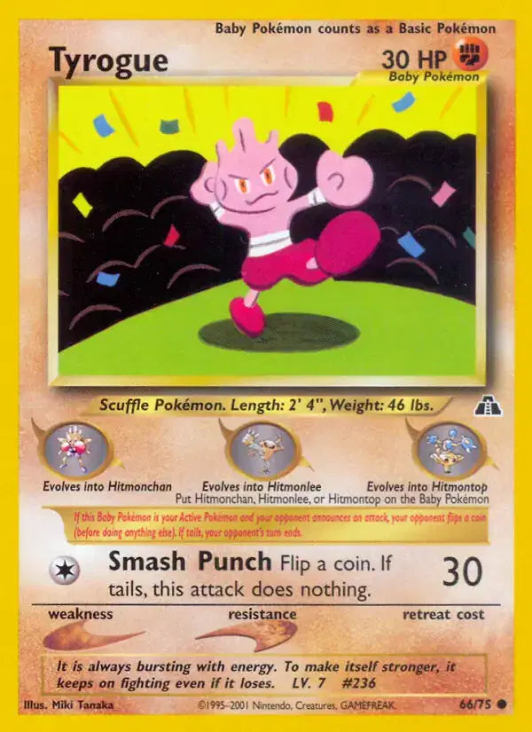 Tyrogue - 66/75 - Neo Discovery