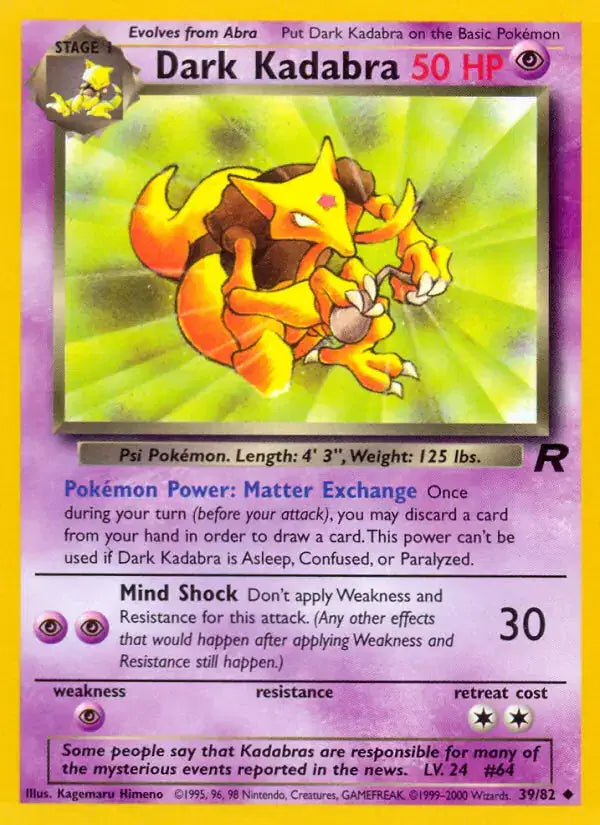 Dark Kadabra - 39/82 - Team Rocket