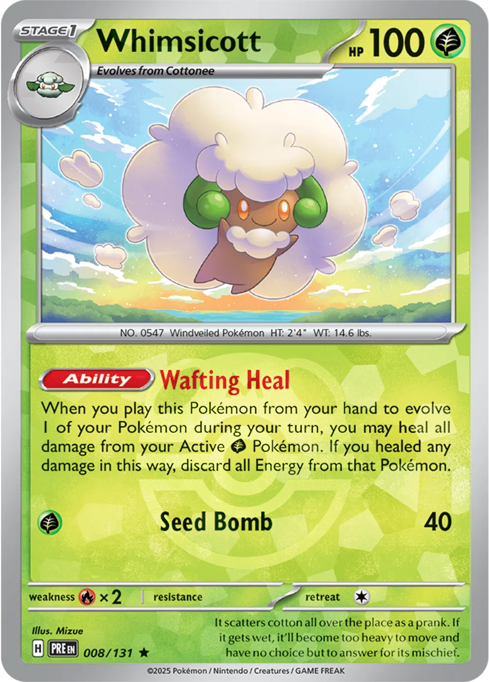 Whimsicott - 008/131 - Prismatic Evolutions