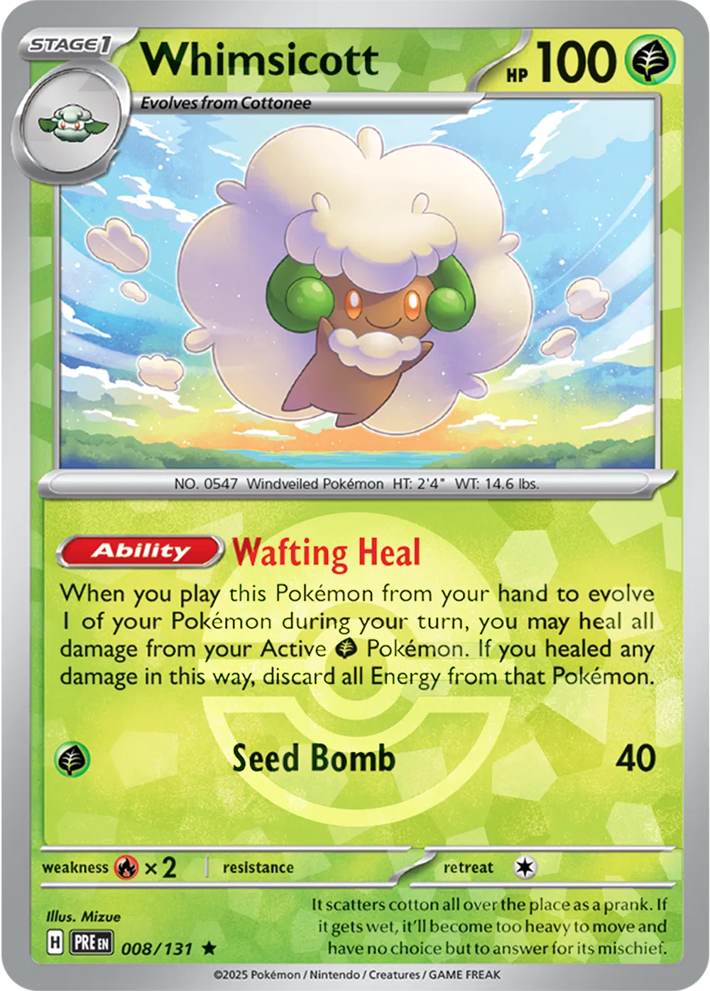 Whimsicott - 008/131 - Prismatic Evolutions