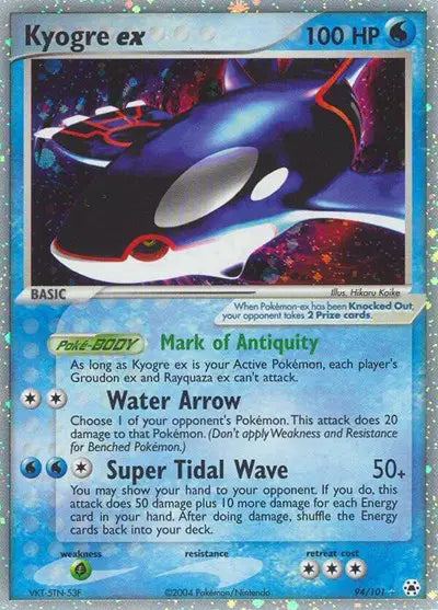 Kyogre ex - 94/101 - EX Hidden Legends
