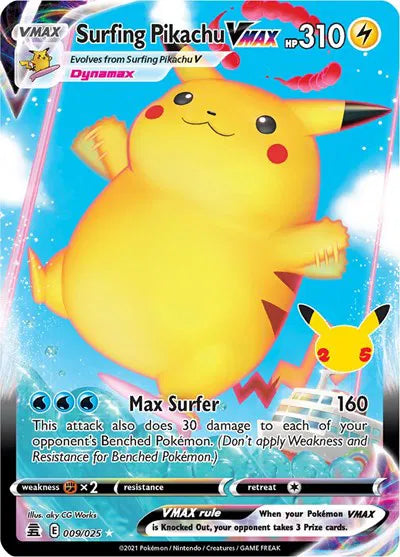 Surfing Pikachu VMAX - 009/025 -Celebrations