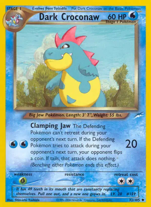 Dark Croconaw - 32/105 - Neo Destiny