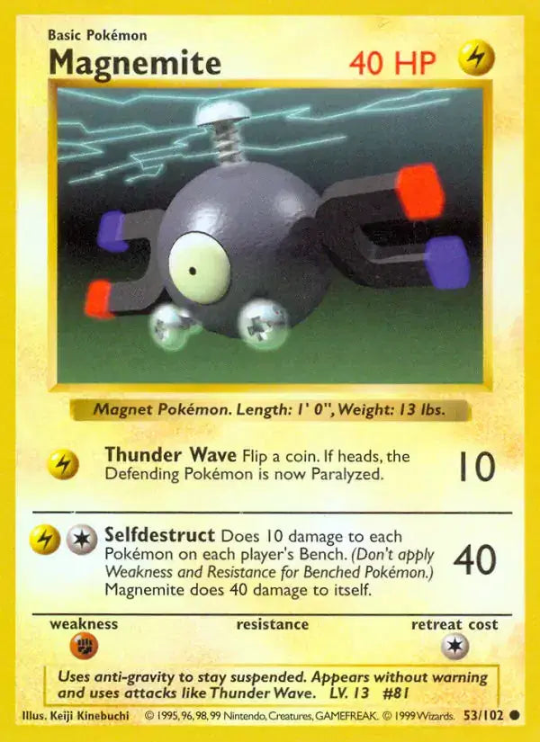 Magnemite - 53/102 - Shadowless - Base Set