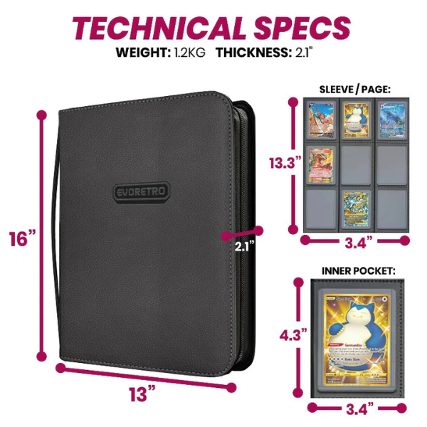TopLoader Binder - 216 cards - Black