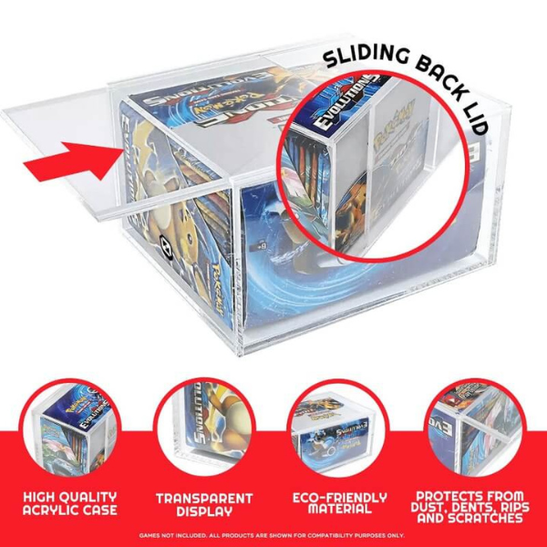 Acrylic Display Case for Booster Box Pokémon
