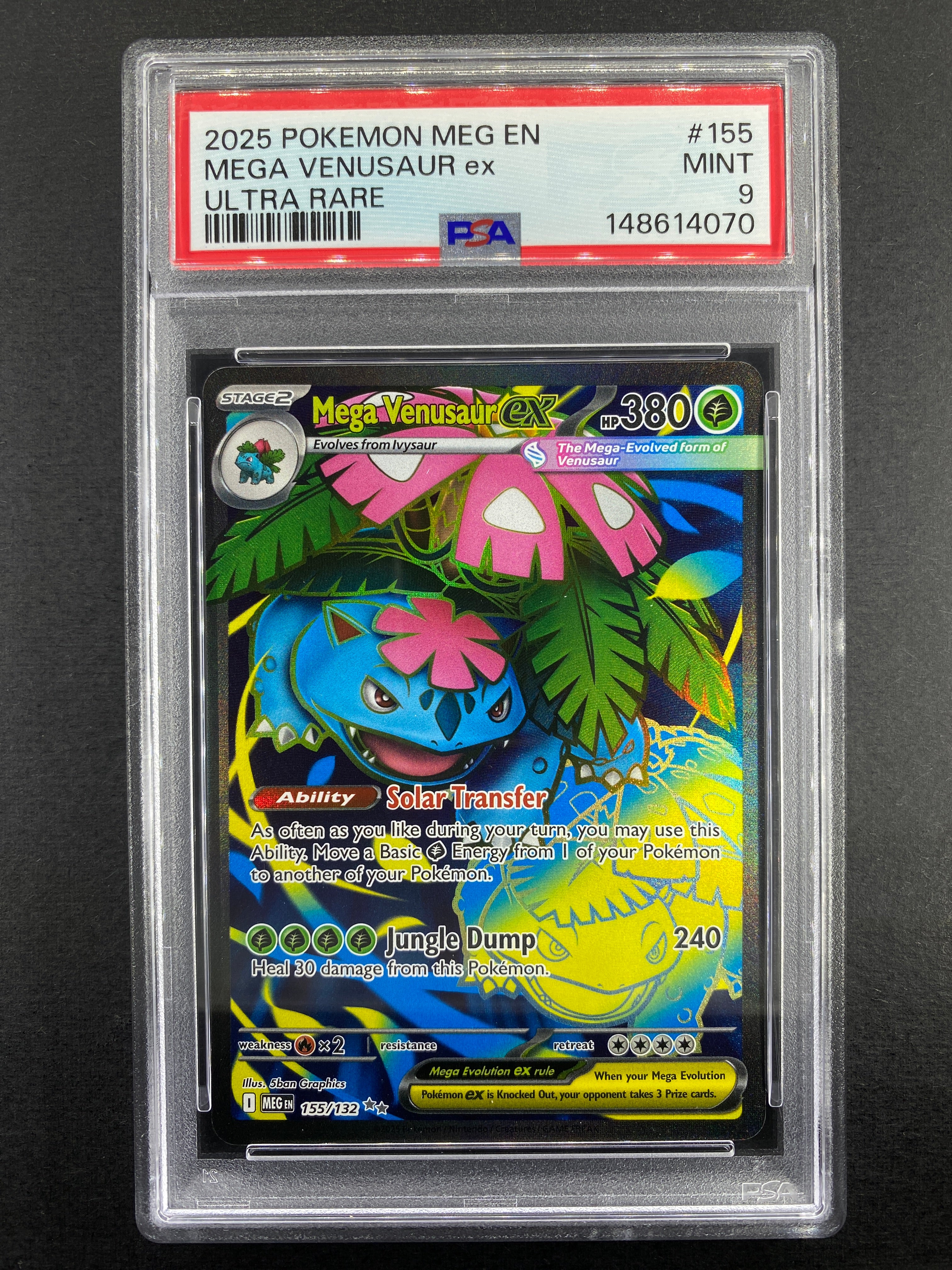 Mega Venusaur ex - 155/132 - Mega Evolution - PSA 9